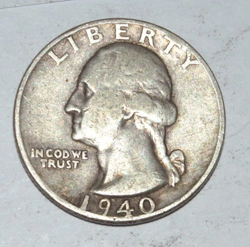 1940 D Washington Quarter, F-VF