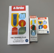 Meridian The Trimmer Plus Body Hair Trimmer Ocean W/ Extra Blade Soothing Spray