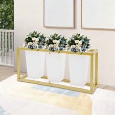 Flower Display Stand Metal Flower Display Stand with 3 Flower Buckets Flower