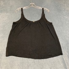 Express Double Weave Cami Swing Top Womens Large Black Spaghetti Strap Comfort