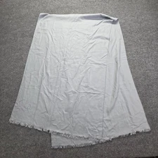 Jayley Silk Cashmere Blended Shawl Scarf Grey Fringe Soft Luxury 74"X25"