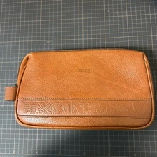 Missoni Brown Leather Clutch Bag/Handbag Men's Bag Brown