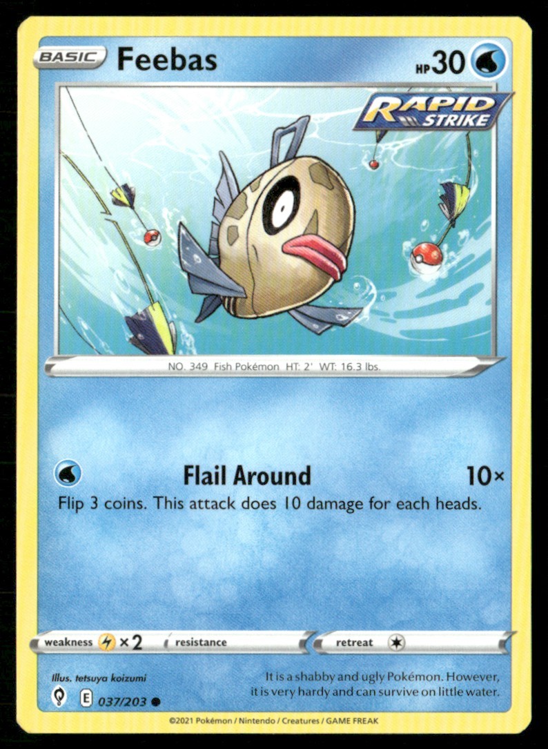 2021 Sword & Shield - Evolving Skies Feebas Basic/Common #37