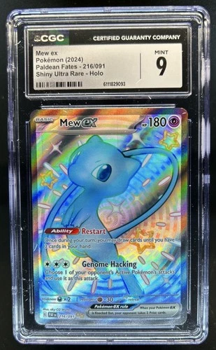2024 Pokemon Paldean Fates Mew ex #216/091 CGC 9