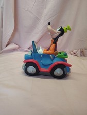 Vintage Disney Goofy Coin Piggy Bank Driving in Car Vinyl - RARE