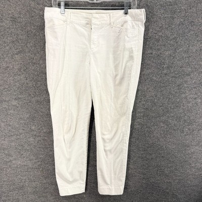 Old Navy Jeans Women 8 White Mid Rise Denim Light Wash Skinny Pixie Pockets