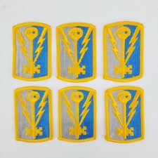 6 x US Army 501st Military Intelligence Patch Merrowed Edge