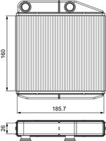WäRmetauscher Innenraumheizung FüR Fiat 0.9 1.0 1.3 1.4 1.6 1.7 2.0 20-> 1618484