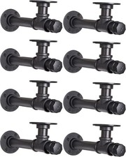 Pipe Shelf Bracket 6.7 Inch 8 Pack Industrial DIY L Pipe Shelf Bracket for 6"-12