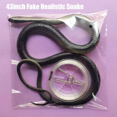 #ad #ad 43inch Fake Realistic Snake Rubber Toy Prank Party Joke with Pull String amp; Clip $14.88