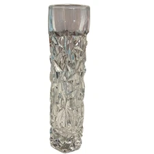 Tiffany and Co. Rock Cut Modernist Bud Vase 8 Inch Germany