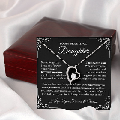 To My Daughter Birthday Graduation Heart Necklace Meaningful Gift From Dad