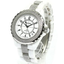 Chanel J12 H1422 38mm Ceramic White Dial Automatic Date Watch #C1806