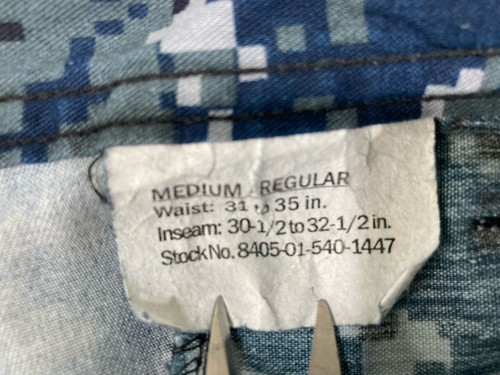 Marineblaue digitale Blaubeerhose Camouflage Medium normal Reißverschluss Hosenschlitz W31-35 Schrittlänge 32" Twill - Bild 7 von 11