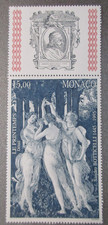 MONACO timbre BOTTICELLI avec vignette neuf ** en bon état lot PR113