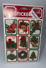 Vintage EUREKA Stickers Christmas Paper Magic Co. Made in USA Sealed 36