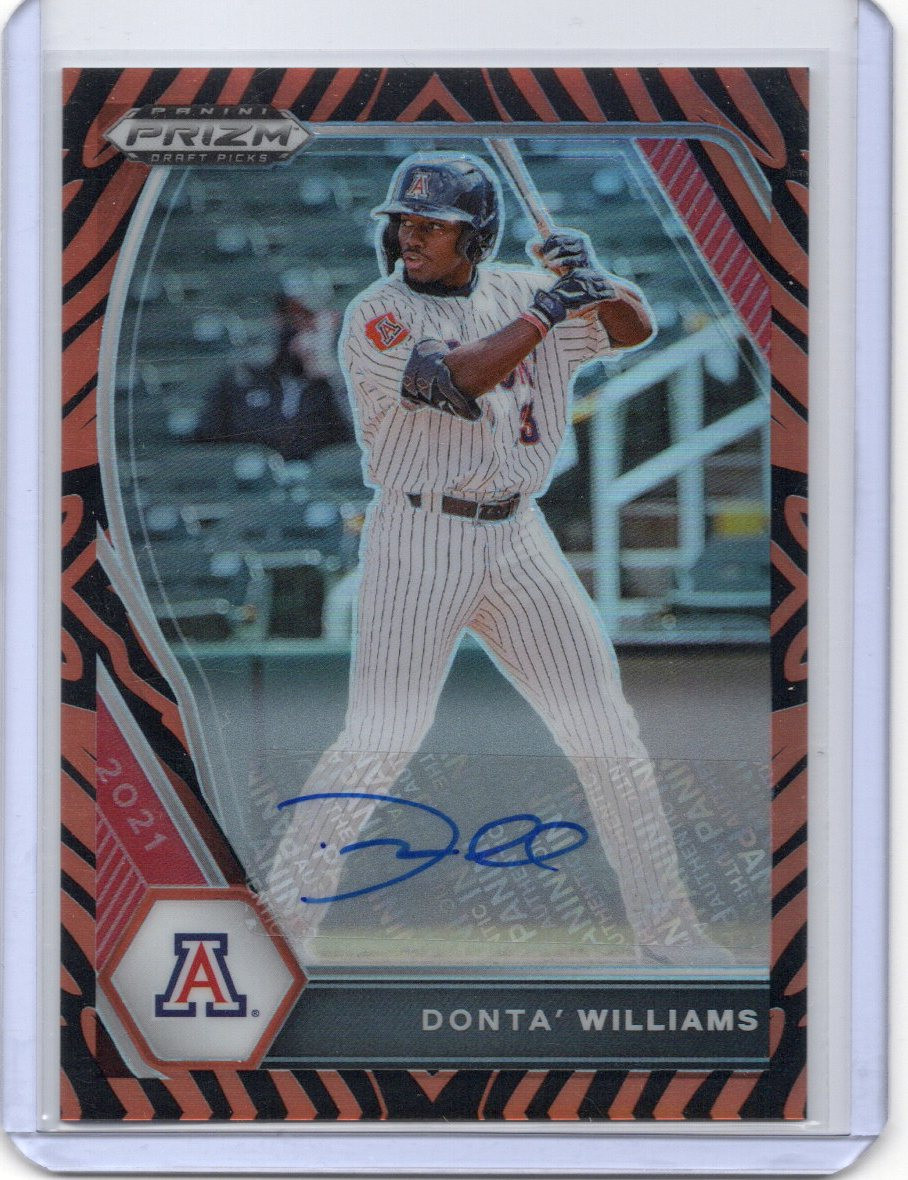 2021 Panini Prizm #PDP106 Donta' Williams Autographs Tiger