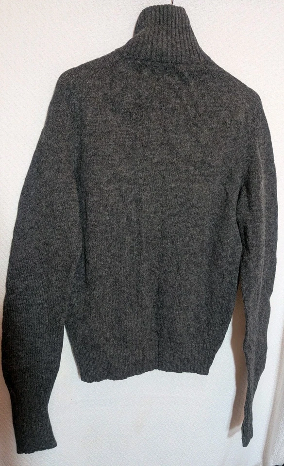 Prada Sweater Cardigan Size 54, Made In Italy Full Zipper Wool Distressed holes - Image 3 of 4