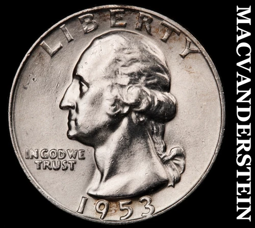 1953-D Silver Washington Quarter - Choice Gem Brilliant Unc  Lustrous  #G7346