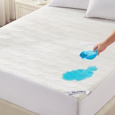 Twin Size Waterproof Mattress Protector, 40 Rayon Derived from Bamboo Coolin...