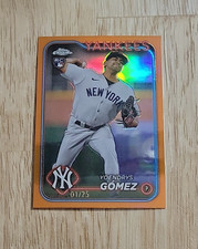 2024 Topps Chrome YOENDRYS GOMEZ Orange Refractor 1/25 #160 Rookie RC Yankees SP