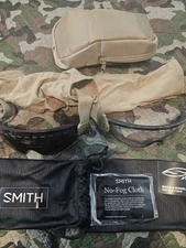 Smith Optics Elite Boogie SOEP Goggles Tan Strap Clear/ Gray Lens NEW