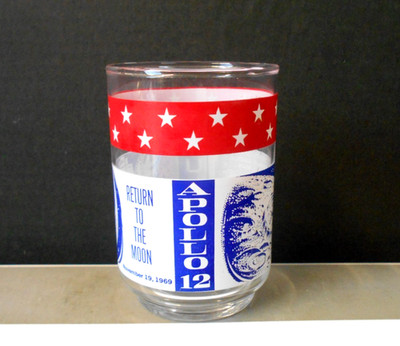 Apollo 12 Libbey Glass ''Return To The Moon'' November 19, 1969 ~4'' Tall