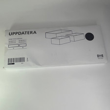 IKEA UPPDATERA Scatole Organizer Rettangolari in Feltro per Cassetto Set 3 Pezzi GRIGIO - NUOVO