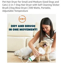 2 in 1 pet grooming hair dryer  with stainless steel comb-Dog/Cat/ other pets. 