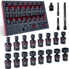 38 Drive Universal Impact Socket Set 20 Piece Swivel Socket Set Universal Jo