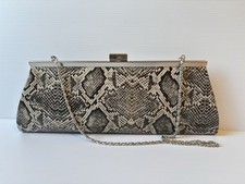 Retro CAB 55 Shoulder Bag Snake Print PVC Handbag BLK/Mushroom Silver Hardware