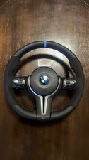 Volante M Sport adatto bmw 1 2 3 4  serie F COMPLETO MIRINO BLU ALCANTARA