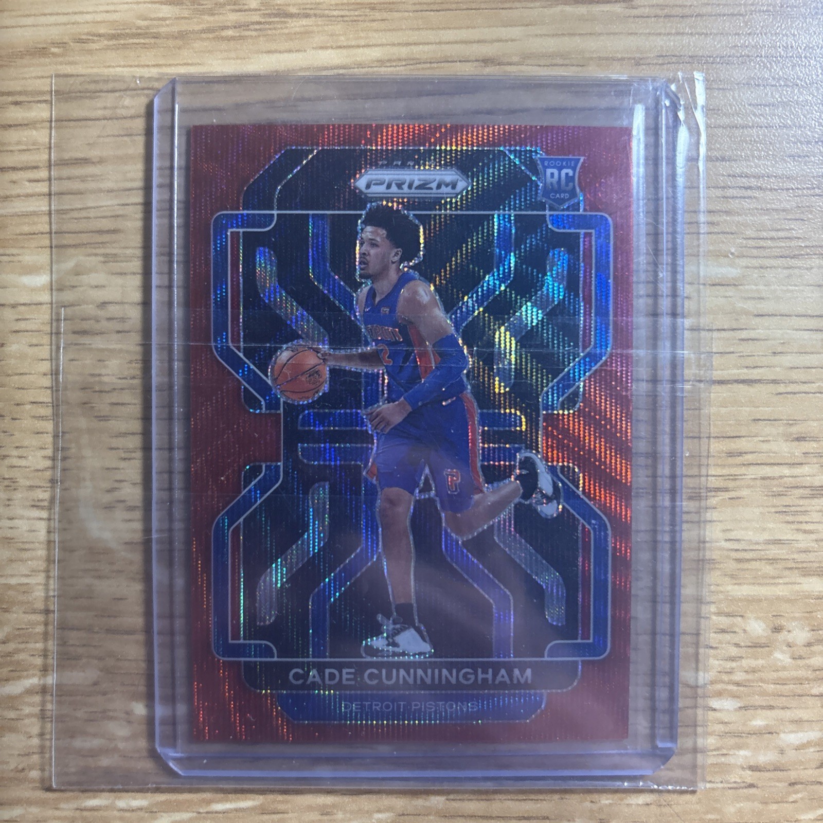 2021-22 Panini Prizm Pistons Cade Cunningham #282 Ruby Red Wave Prizm Rookie RC