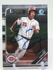 2019 Bowman Chrome Eric Yang Cincinnati Reds #BDC-118 1st Card Signed