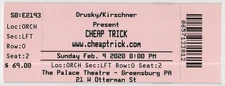 2020 Cheap Trick Rookie Full Complete Concert Ticket Stub Greensburg PA