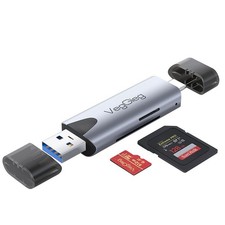 USB-C/USB 3.0 SD/TF Kartenleser Aluminium fü...