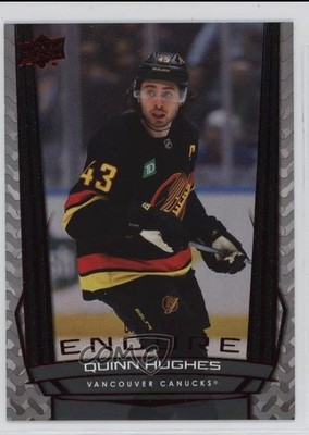 2025-26 Upper Deck Series 1 Encore Red 96/199 Quinn Hughes #E-16 2cf