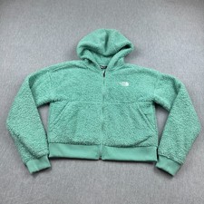 The North Face Jacket Teen Girls XL 14/16 Green Suave Oso Full-Zip Hoodie Fleece