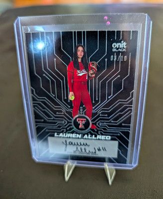 2026 Onit Black Lauren Allred Circuit ON-CARD AUTO 03/10 Inscribe #11 Texas Tech