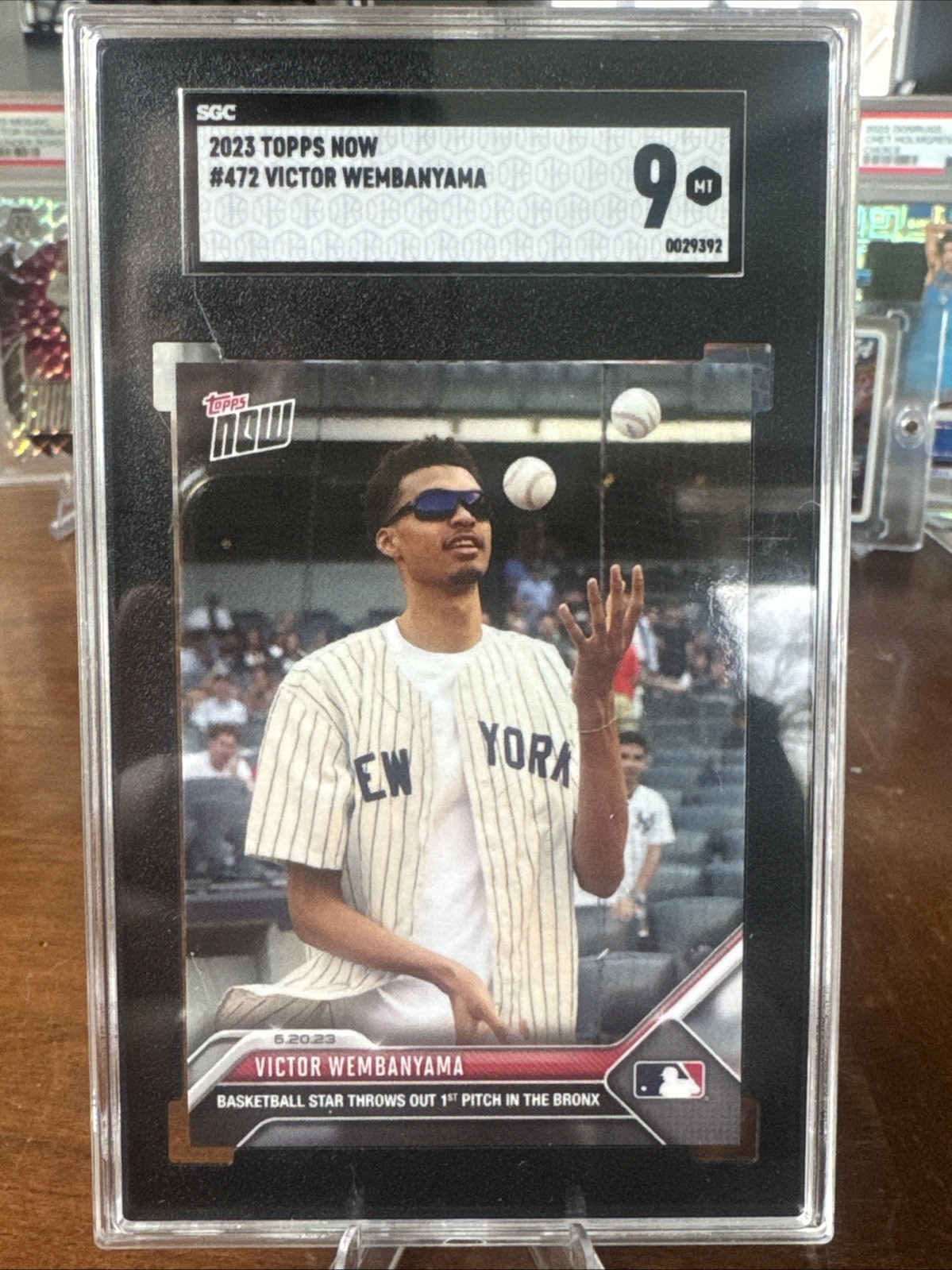 2023 Topps Now Victor Wembanyama #472 (RC) Yankees First Pitch