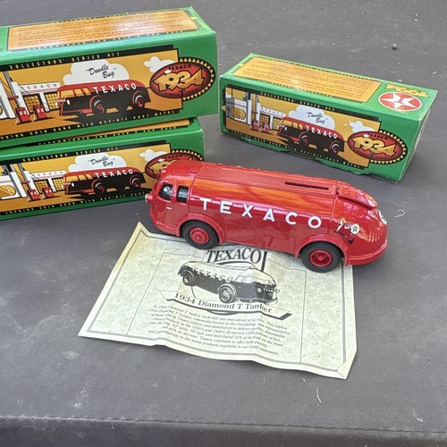 Lot of 3 Texaco 1934 Diamond T Tanker Doodlebug Bank Reproduction 1994