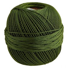 Elisa Cotton Crochet Thread Size 5 Color 8545 Dark Fern Green - 218 Yard Ball