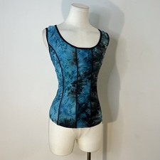 Y2K Velvet Burnout Corset Style Top Fairy Grunge Whimsigoth 40-44 Inch Bust