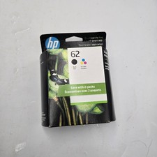 HP Genuine 62 Black & Tri Color Combo Ink Cartridges 2/2026 Sealed HP Genuine 62 Black & Tri Color Combo Ink Cartridges 2/2026 Sealed