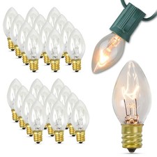 Iconikal 24-Count C7 Night Light Candelabra Bulbs Pack of 1 , Clear