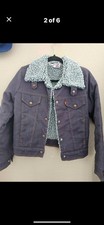 Vintage 1970s kids Levi's Orange Tab Sherpa Lined Denim Trucker Jacket