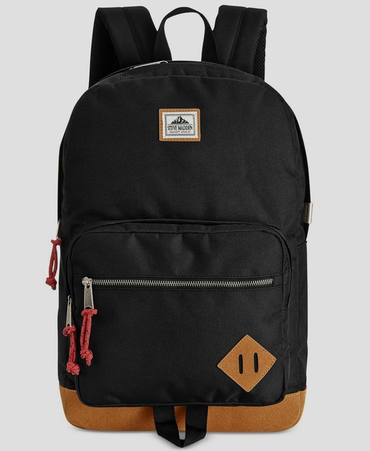 141 Steve Madden Black Dome Travel Backpack Work School Shoulder