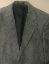 Blue Gray John W Nordstrom Ormezzano Italian Linen Blazer Size 40L