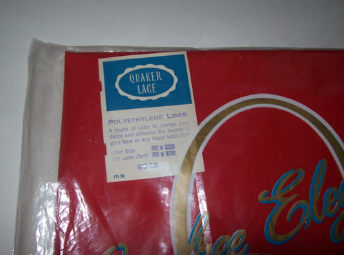 Forro de mantel vintage, forro de mantel de encaje cuáquero, nº 9923, ROJO - Imagen 3 de 9