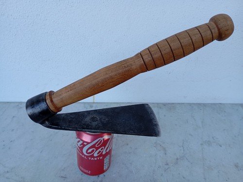 Antique Unusual Steel Axe Adze Carpenter Make Boats Rare Old Tool Wood Hoe - Picture 23 of 23